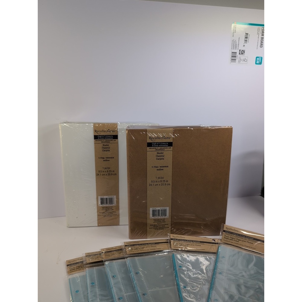 Recollections 4-Ring Binders Lot of 2 Albums With Photo Pages